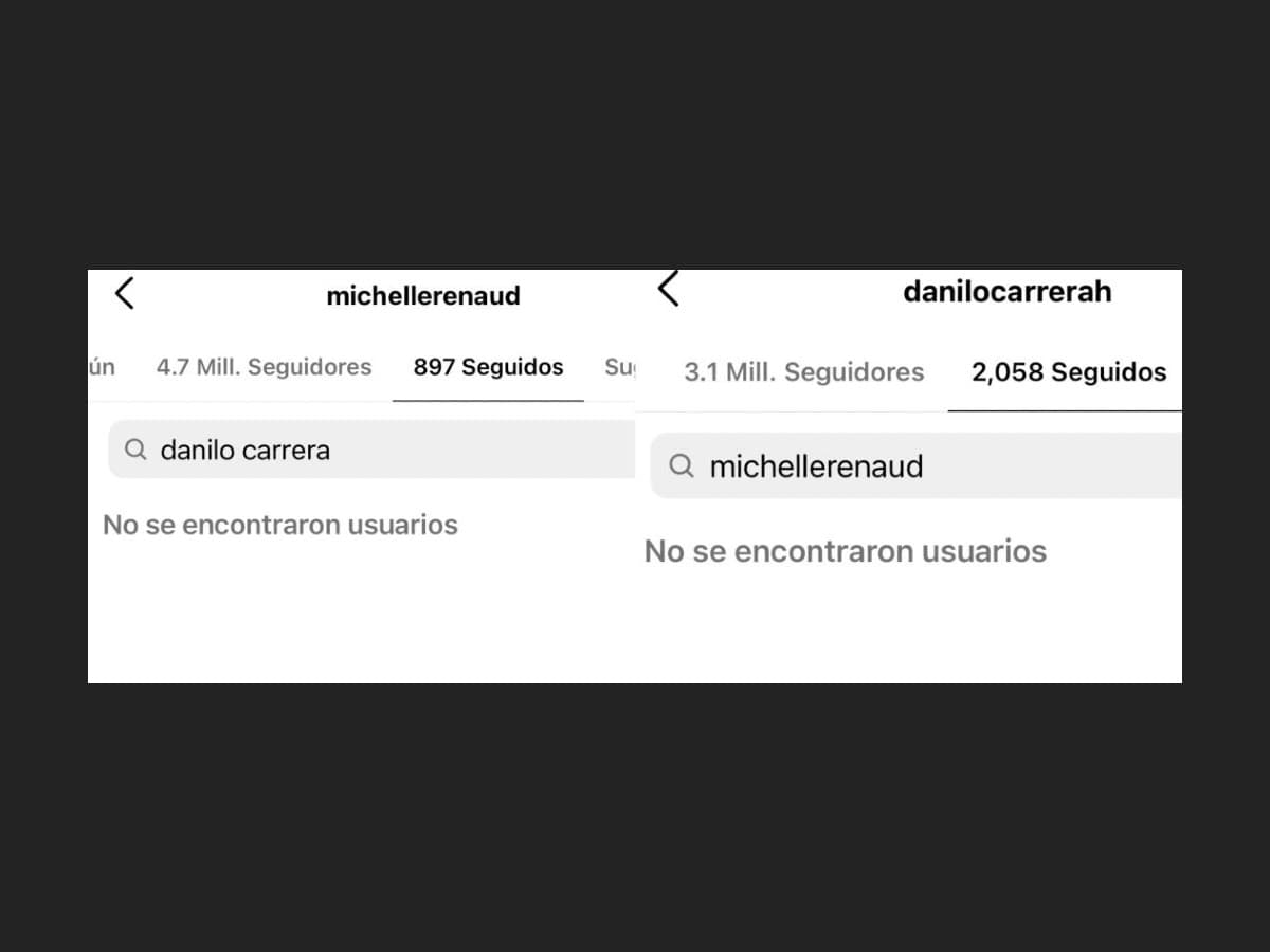 Michelle Renaud dejó de seguir a Danilo Carrera, ¿por qué?