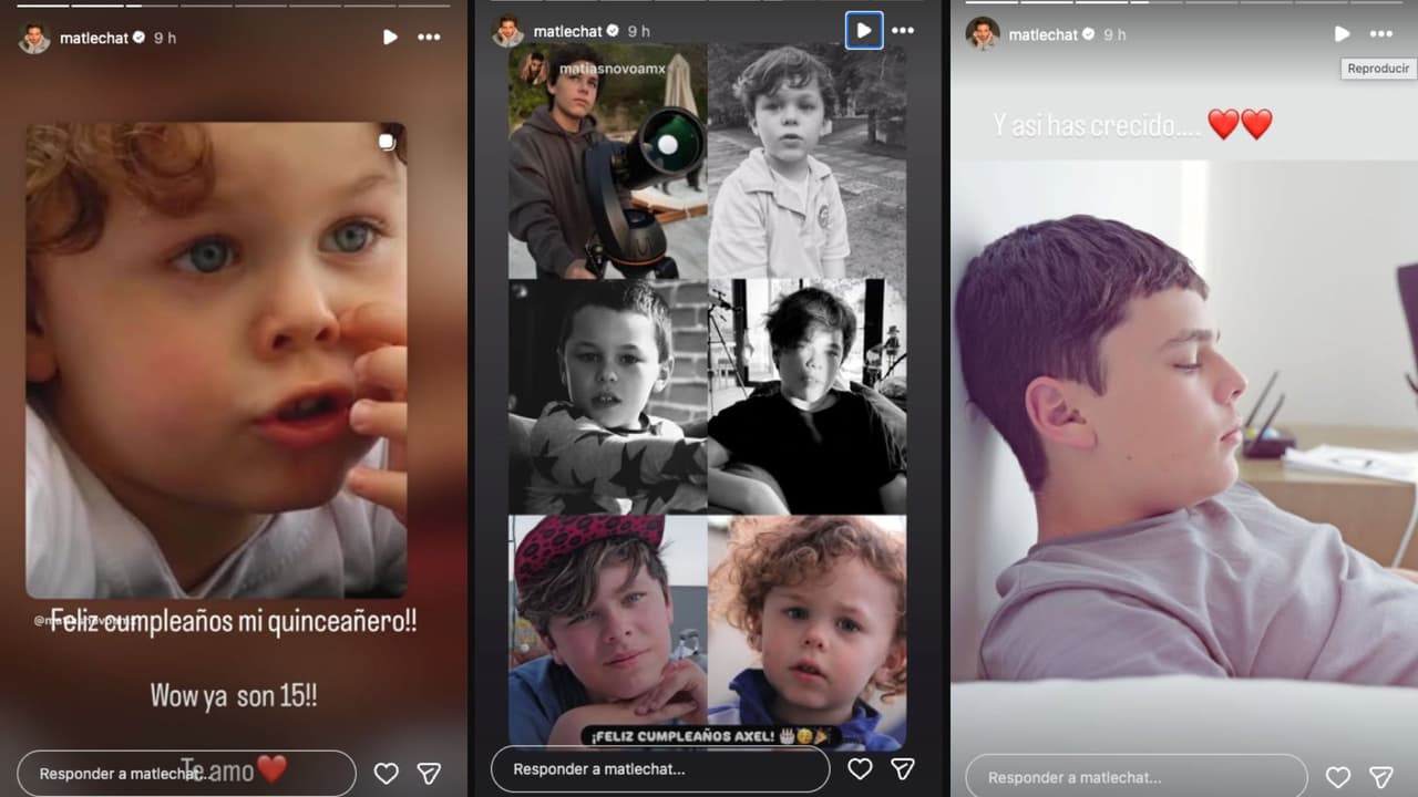 Matías Novoa celebra el cumpleaños #15 de su hijo Axel