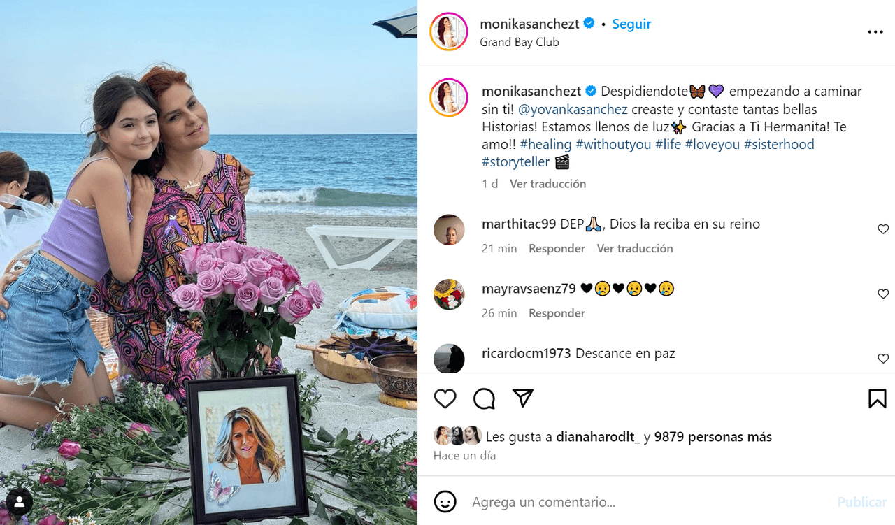 Actriz de Amores Verdaderos se despide de su hermana y publica foto