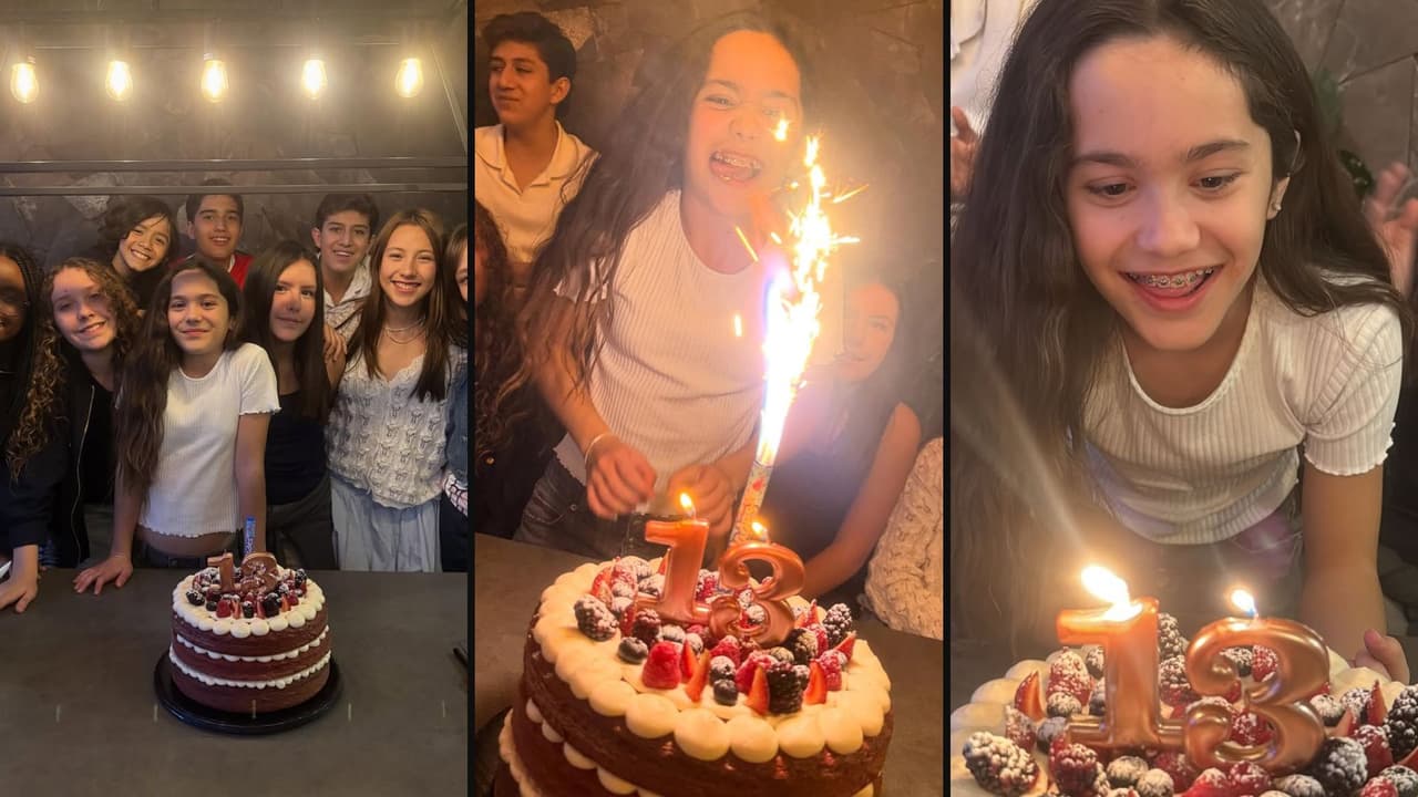 Laia, hija de Mariazel y Adrián Rubio, cumple 13 años