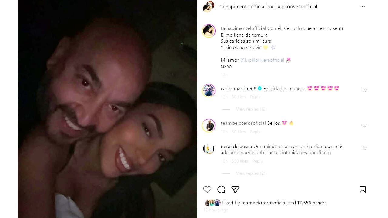 Lupillo Rivera y su nueva novia Taina Pimentel.