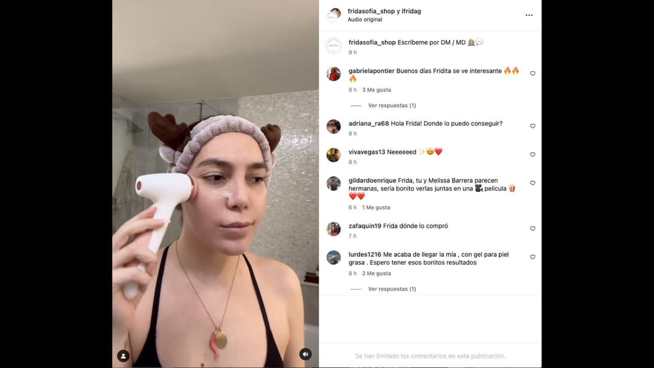 Frida Sofía reaparece en redes sociales tras la muerte de su abuela Silvia Pinal para promocionar su negocio de productos de belleza