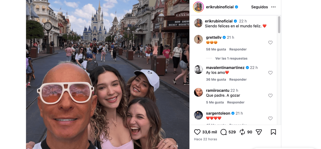 Erik Rubín sorprende al publicar foto junto a Andrea Legarreta y afirma: “Siendo felices”