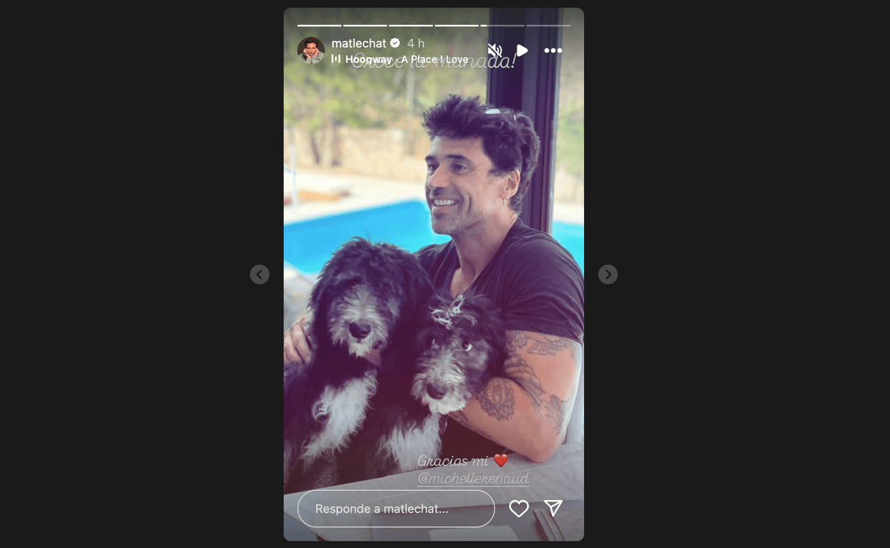 Matías Novoa publica fotos con sus nuevos 'bebés' y conmueve al agradecerle a Michelle Renaud