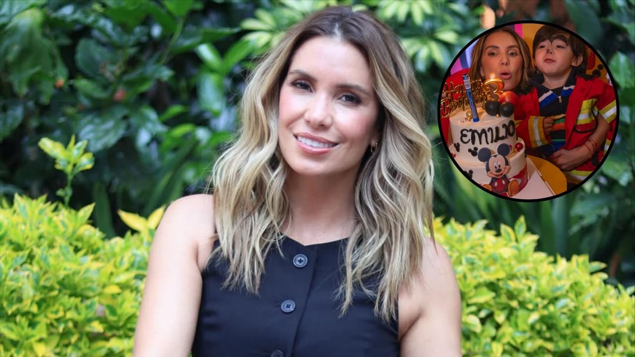 Andrea Escalona celebra el tercer cumpleaños de su hijo con fiesta temática