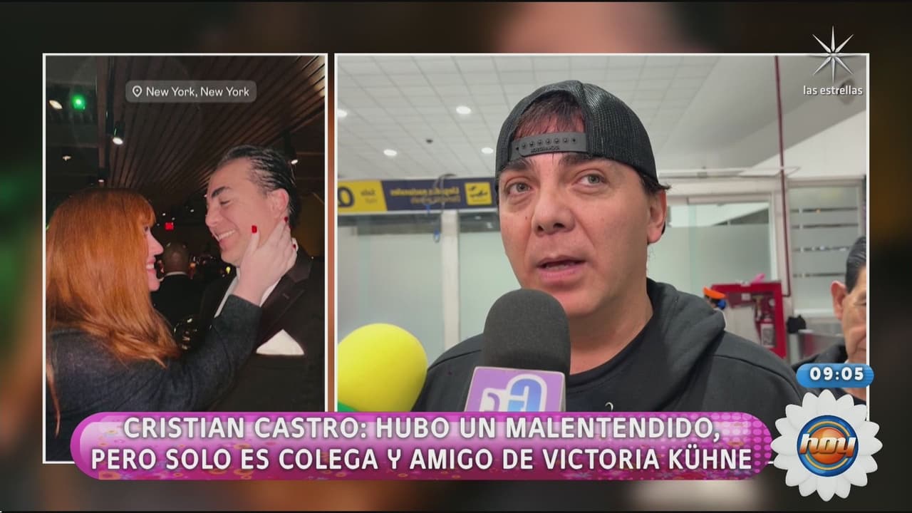 Cristian Castro asegura que Victoria Kühne no es su novia.