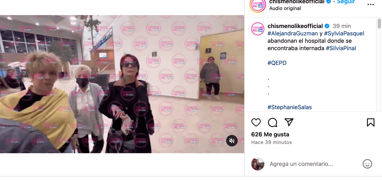 Alejandra Guzmán llora la muerte de Silvia Pinal