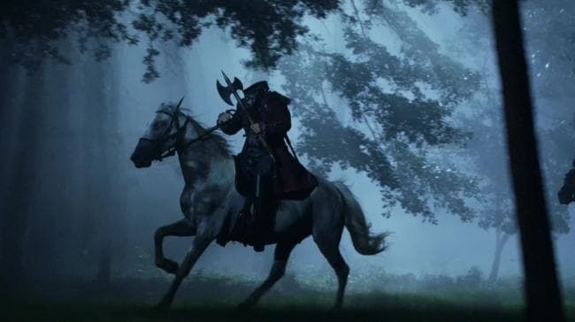 El Jinete sin cabeza: La gente horrorizada se escondía para no verlo cabalgar