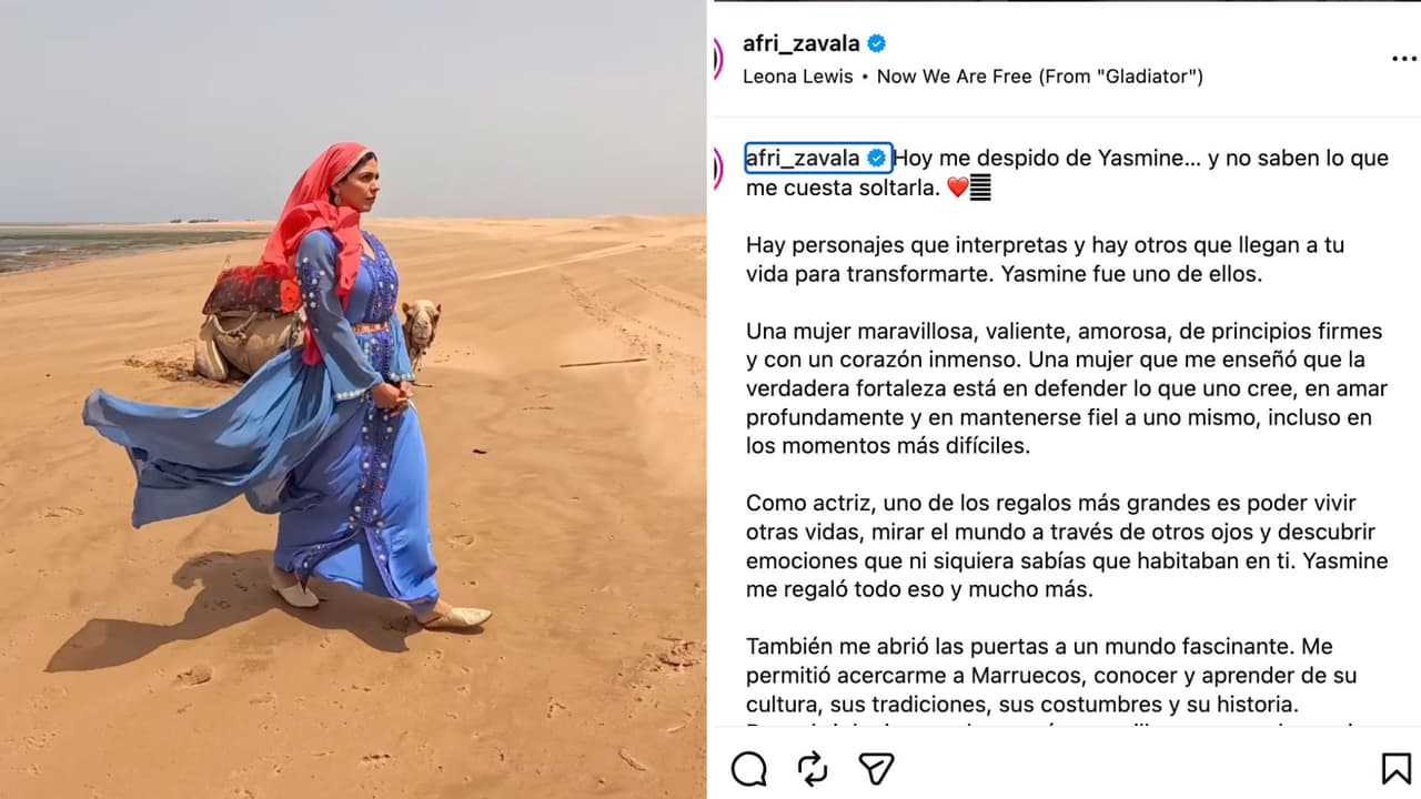África Zavala se despide de manera emotiva de su personaje en Cruzando Destinos: Marruecos en el Corazón.
