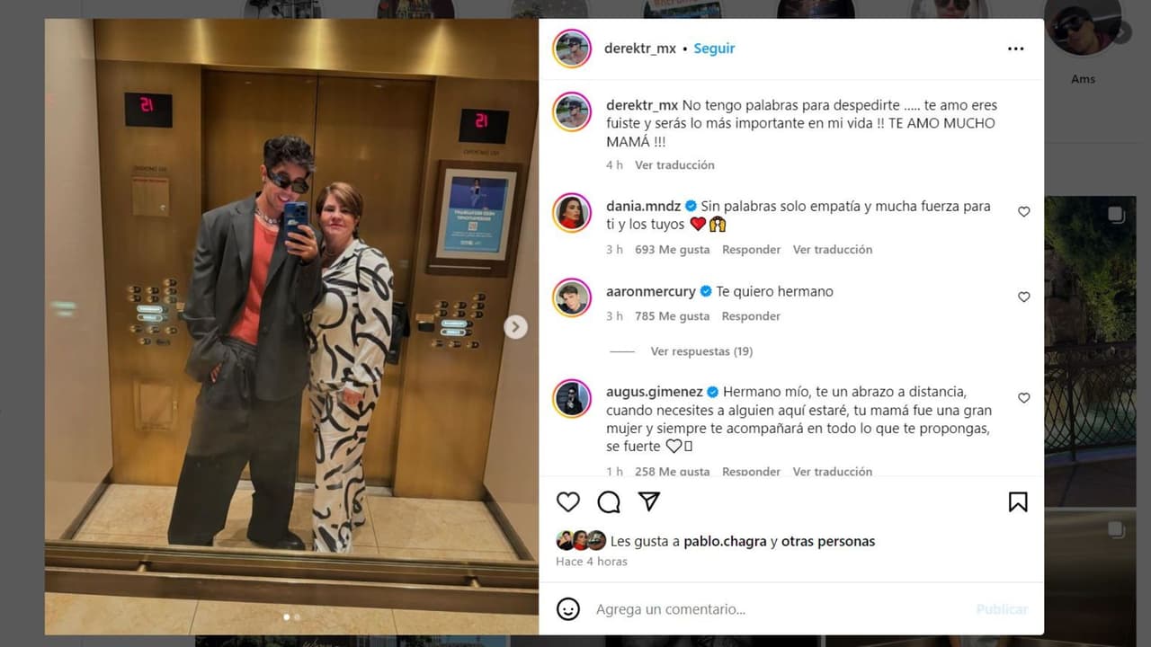 Derek Trejo se despide de su mamá con desgarrador mensaje.