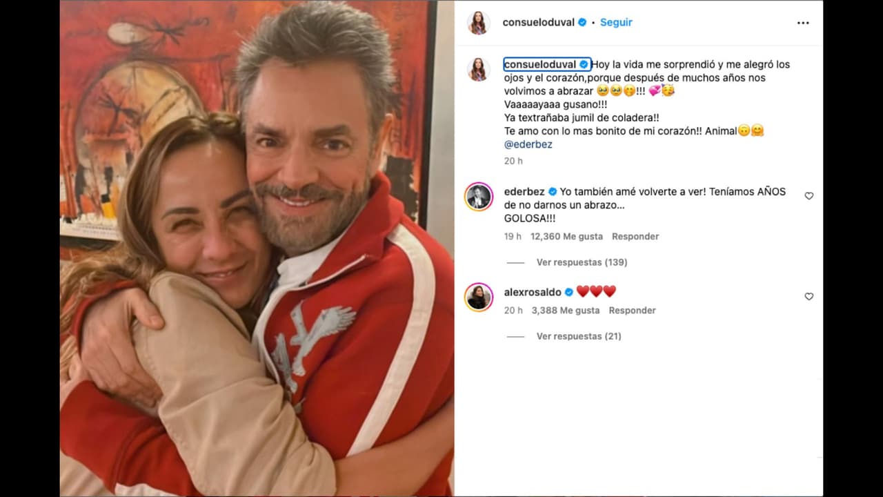 Consuelo Duval presume en Instagram su reencuentro con Eugenio Derbez