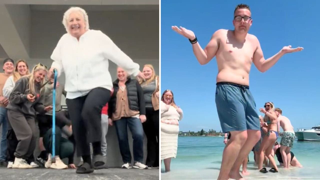 Abuelita acaba en el suelo cuando su familia intenta hacer un trend de TikTok: todo salió mal