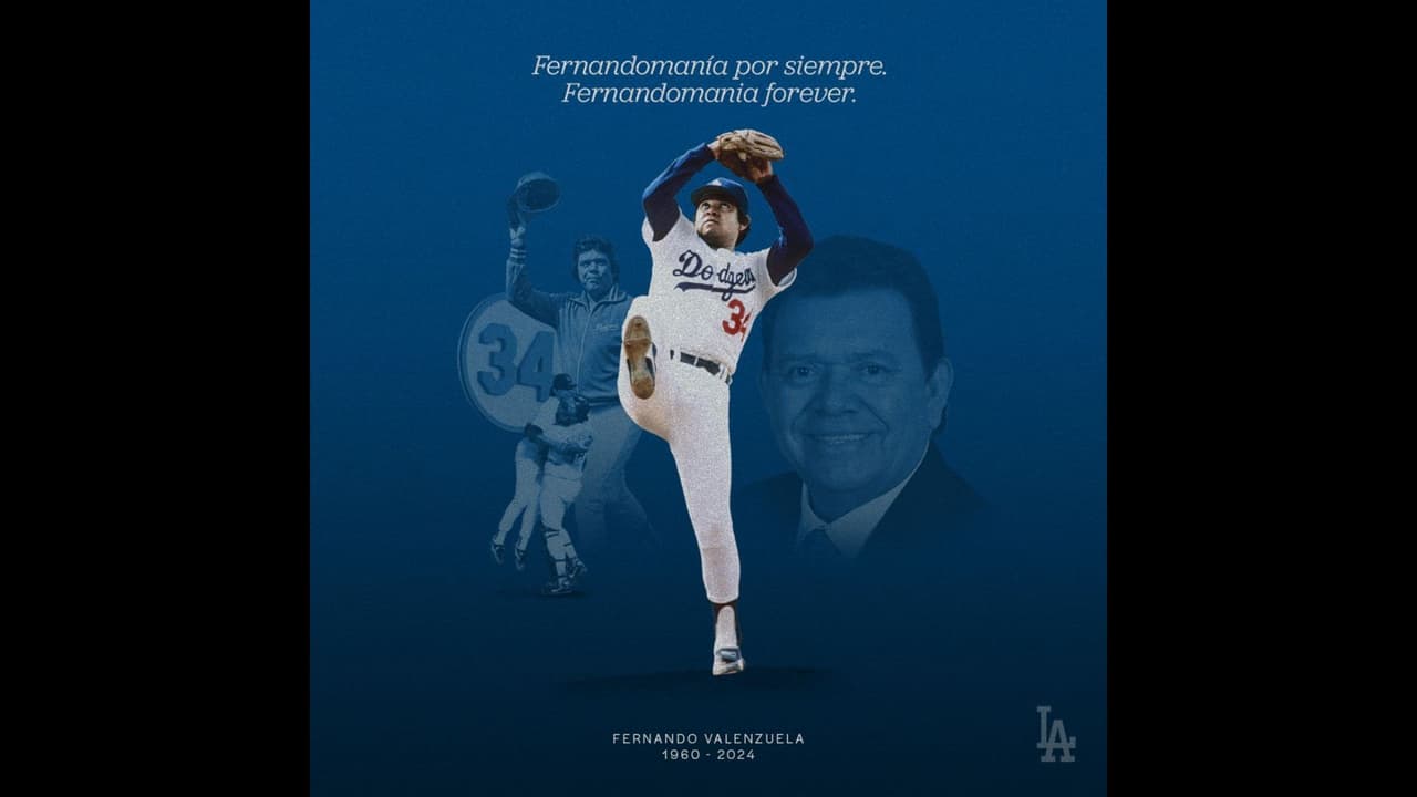 El equipo Dodgers de Los Ángeles lamentó la muerte de Fernando Valenzuela