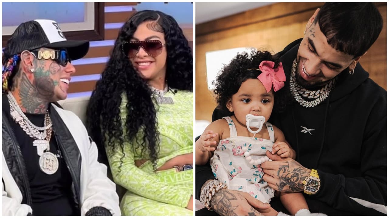 Tekashi lleva en brazos a la hija de Yailin, mientras Anuel envía auto a su otra bebé tras reconocerla
