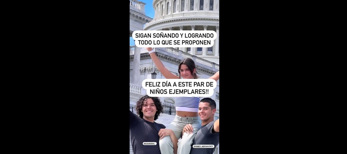 La actriz posteó una emotiva foto y felicitó a sus hijastros