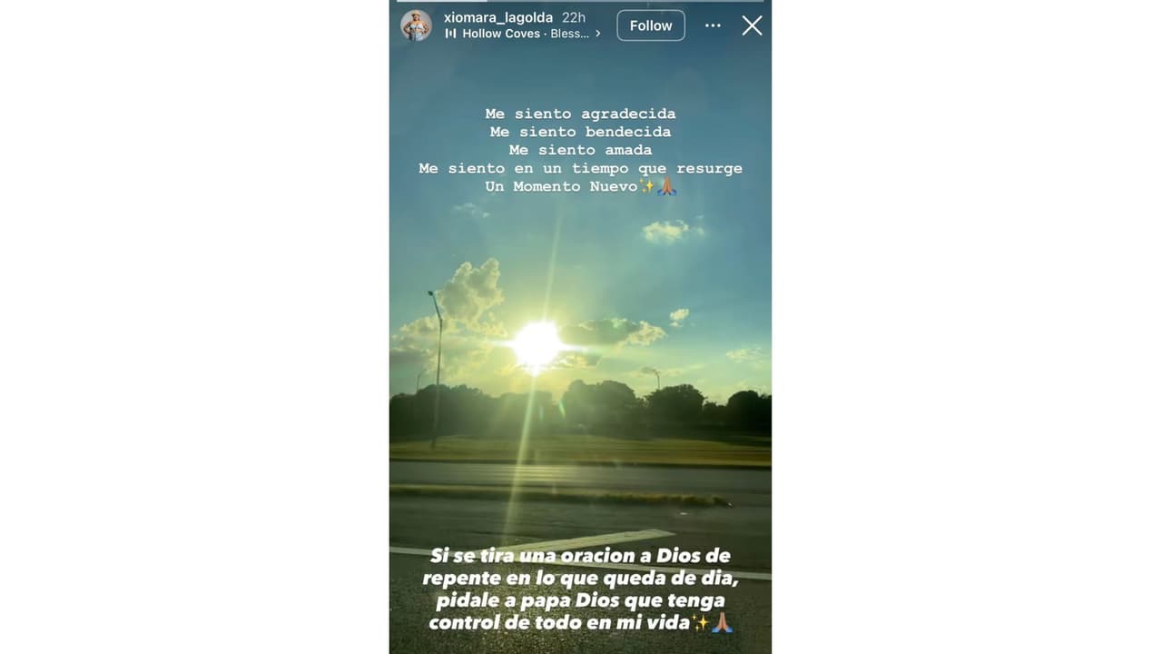 La última publicación de Xiomara 'La Golda'.