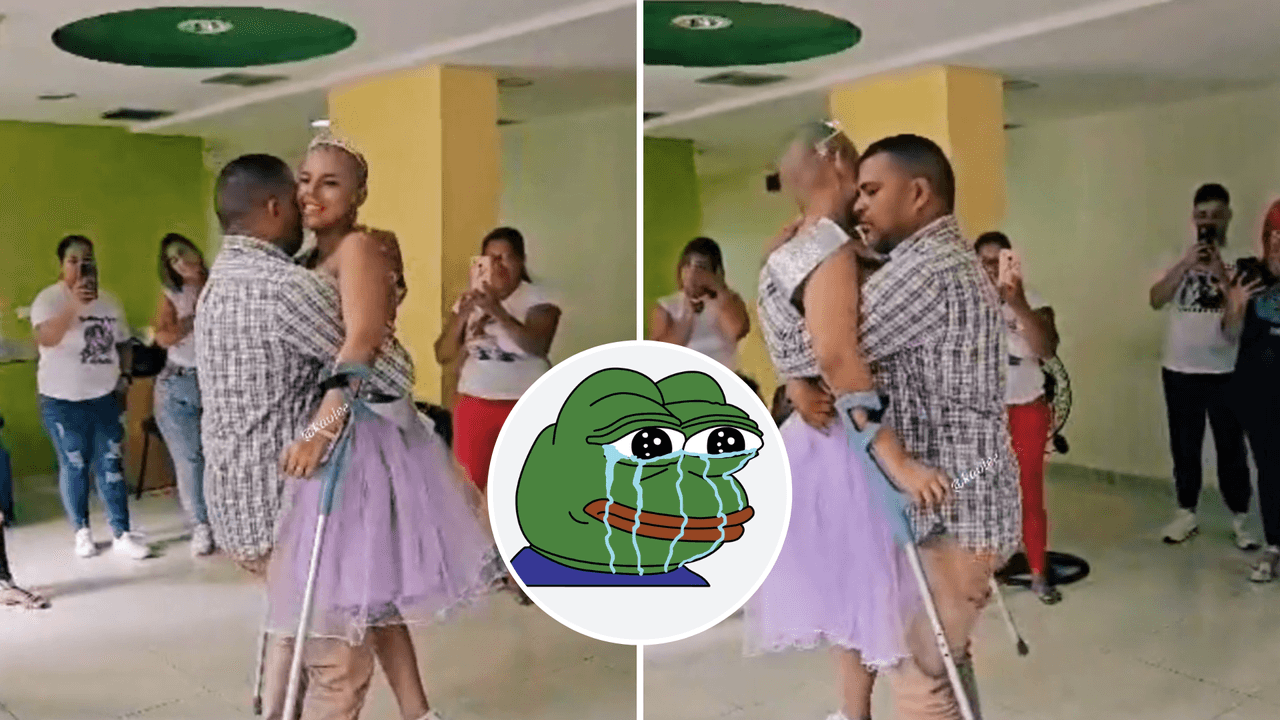 Quinceañera con cáncer baila el vals con su papá con todo y muletas: “El baile más bonito”