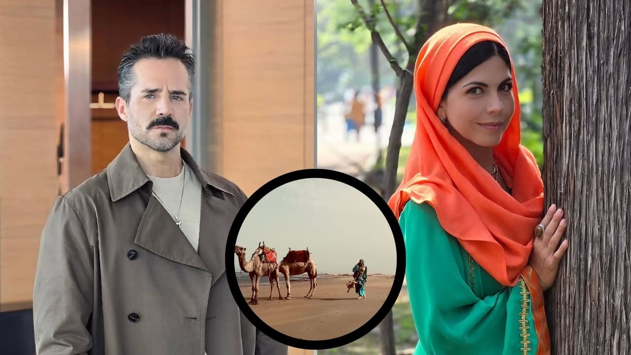 José Ron muestra a África Zavala en las grabaciones de la nueva telenovela de Rosy Ocampo en Marruecos