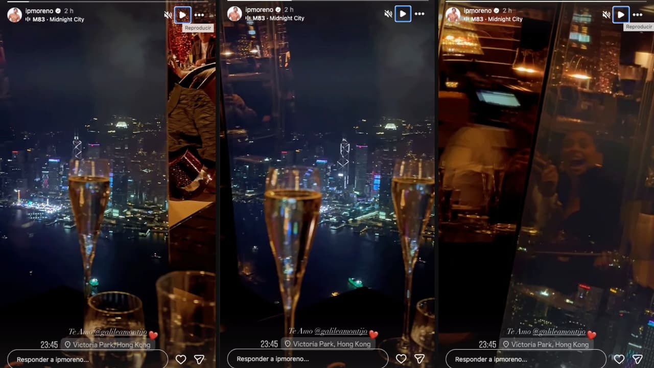 Galilea Montijo y su novio Isaac Moreno reciben el Año Nuevo desde Hong Kong