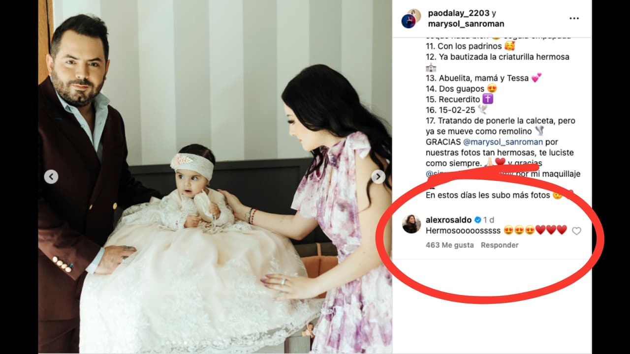 Alessandra Rosaldo reacciona a las fotos del bautizo de la hija de José Eduardo Derbez