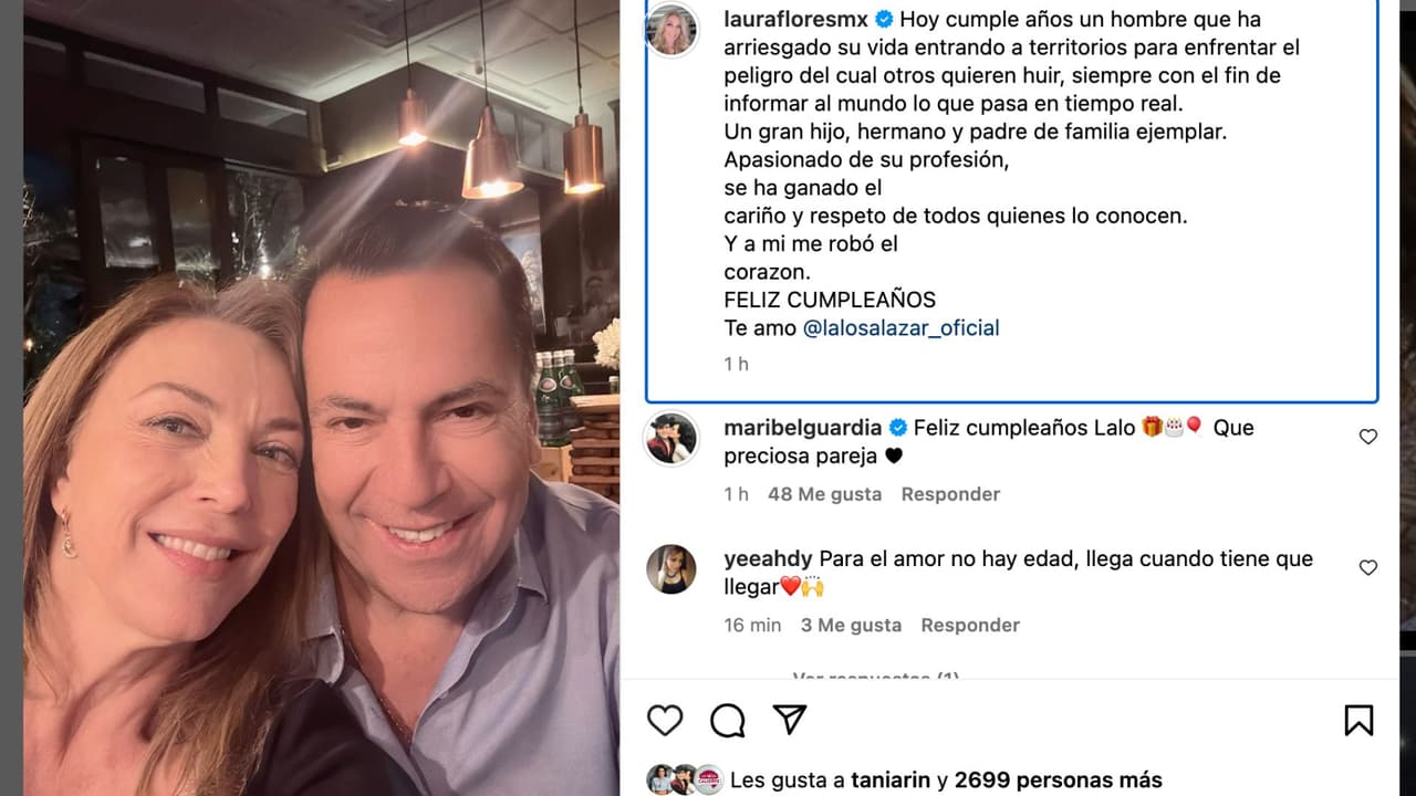Laura Flores dedica a Lalo Salazar romántico mensaje de cumpleaños.