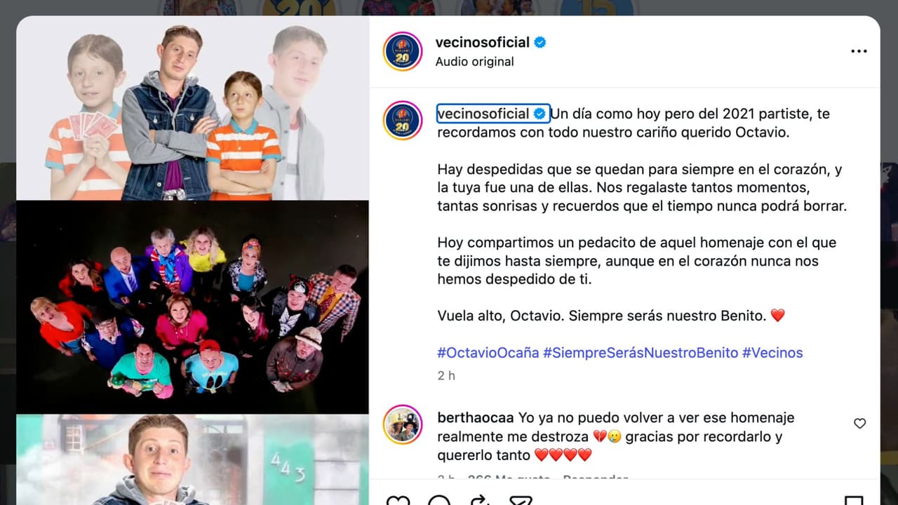 Vecinos rinde homenaje a Octavio Ocaña.
