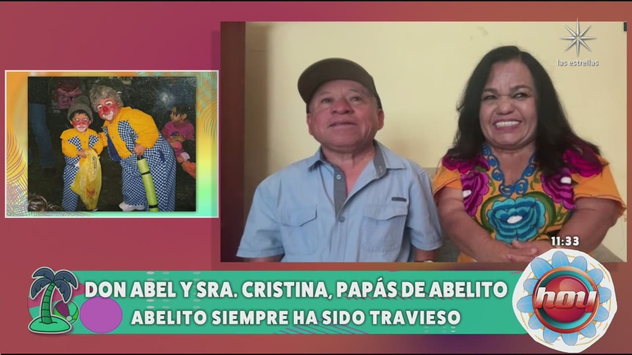 Papás de Abelito en el programa Hoy.