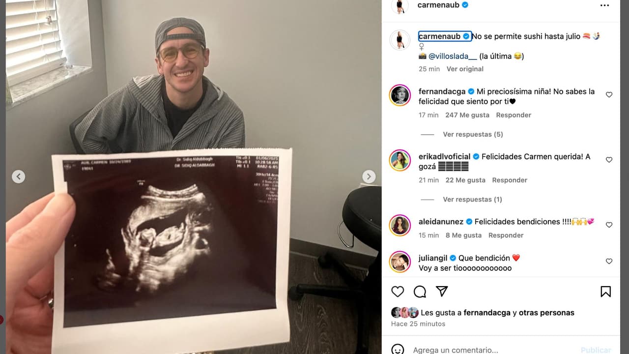 Carmen Aub embarazo.