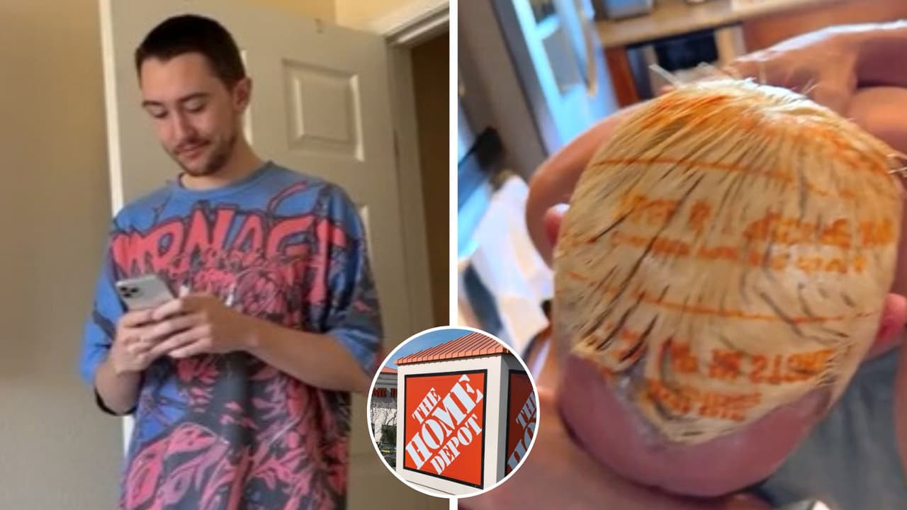 Joven usa bolsa de plástico para teñirse el pelo y sale mal: su cabeza terminó con publicidad