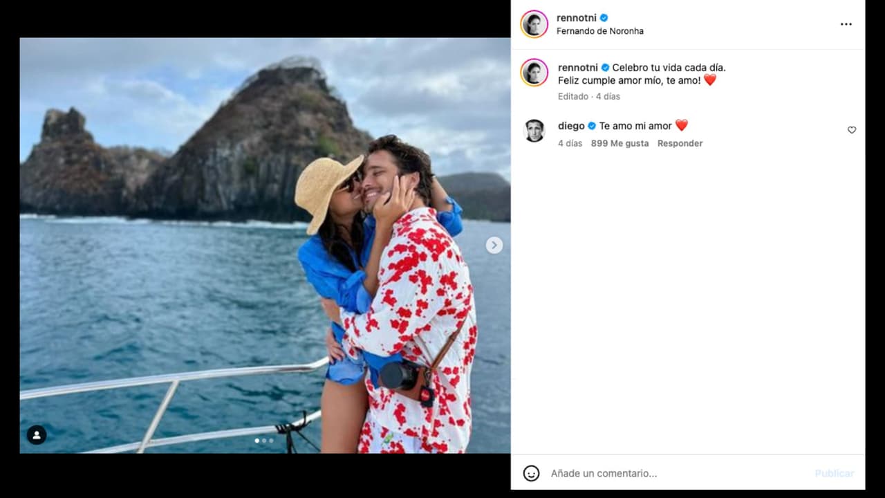 Renata Notni felicita a Diego Boneta en Instagram por su cumpleaños