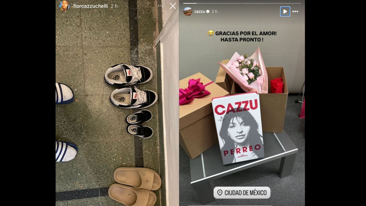 La hermana de Cazzu comparte foto de los zapatos de la pequeña Inti, mientras Cazzu presenta su libro en México