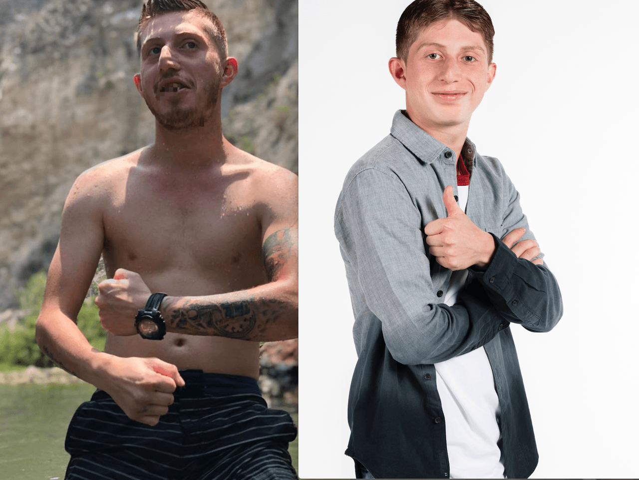 Cuando no tiene que ser 'Benito Rivers', Octavio Ocaña luce sus tatuajes, es más deportivo y se deja la barba.