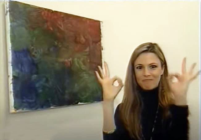 reportera Fany Estévez logró infiltrar un cuadro pintado por niños en una exposición de arte