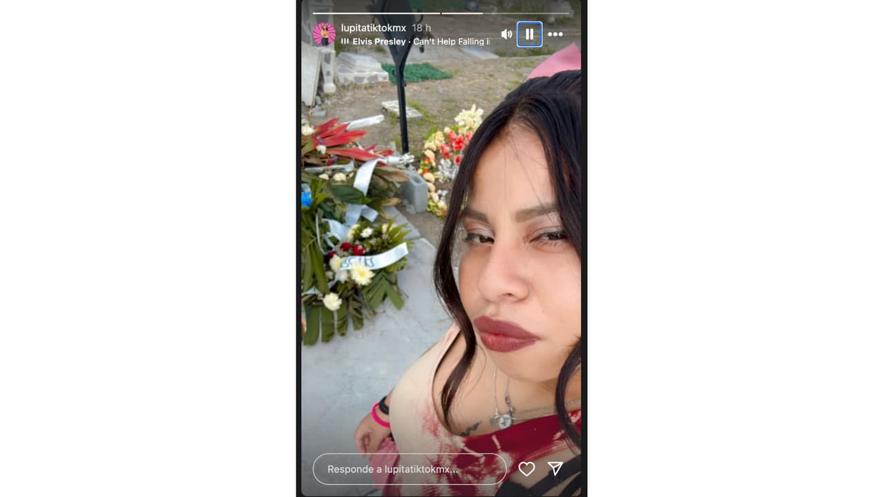 Lupita TikTok regresa a las redes sociales con una foto en el cementerio.
