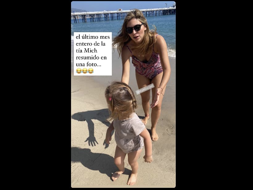 Aislinn Derbez muestra la excelente relación que Kailani tiene con su tía Mich.