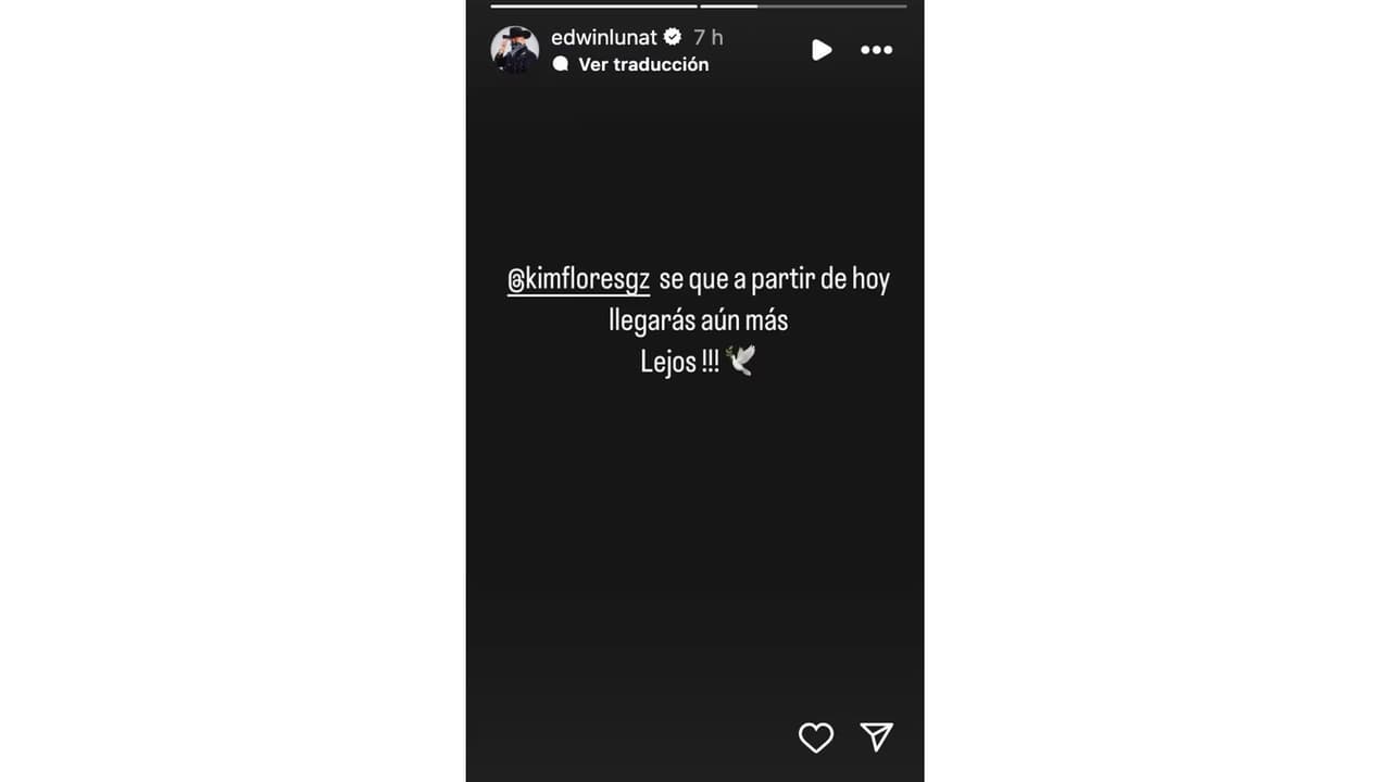 ¿Mensaje de despedida de Edwin Luna a Kimberly Flores?