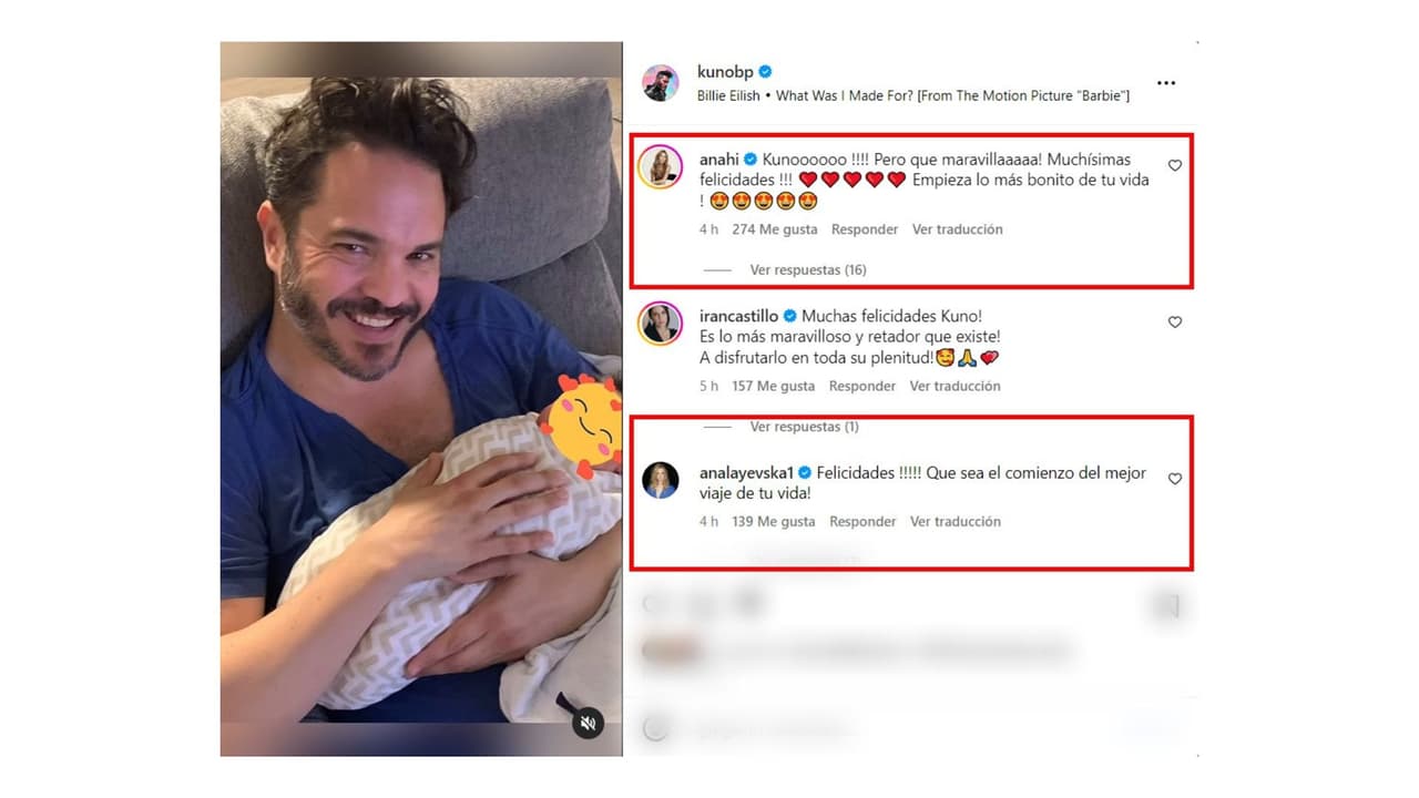 Anahí y Ana Layevska fueron las primeras en reaccionar a la paternidad del actor.