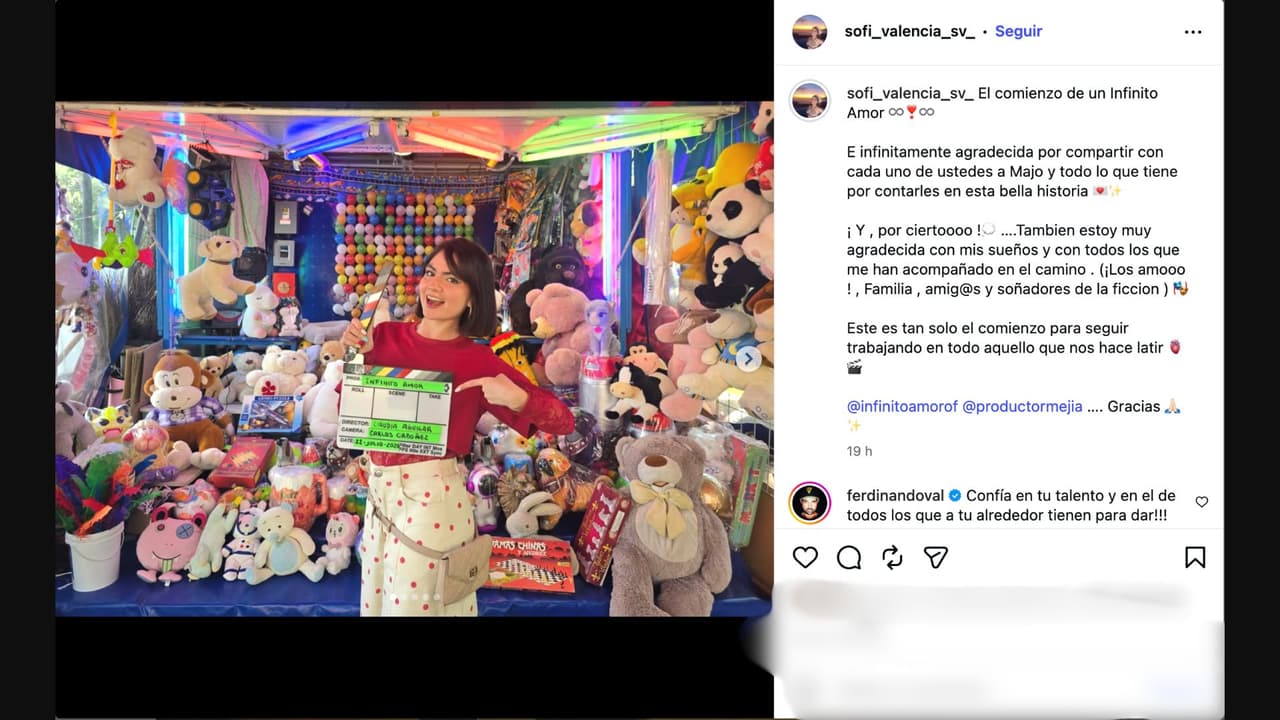 Sofia Valencia, hija de Ferdinando Valencia, se suma al elenco de la telenovela 'Infinito Amor'