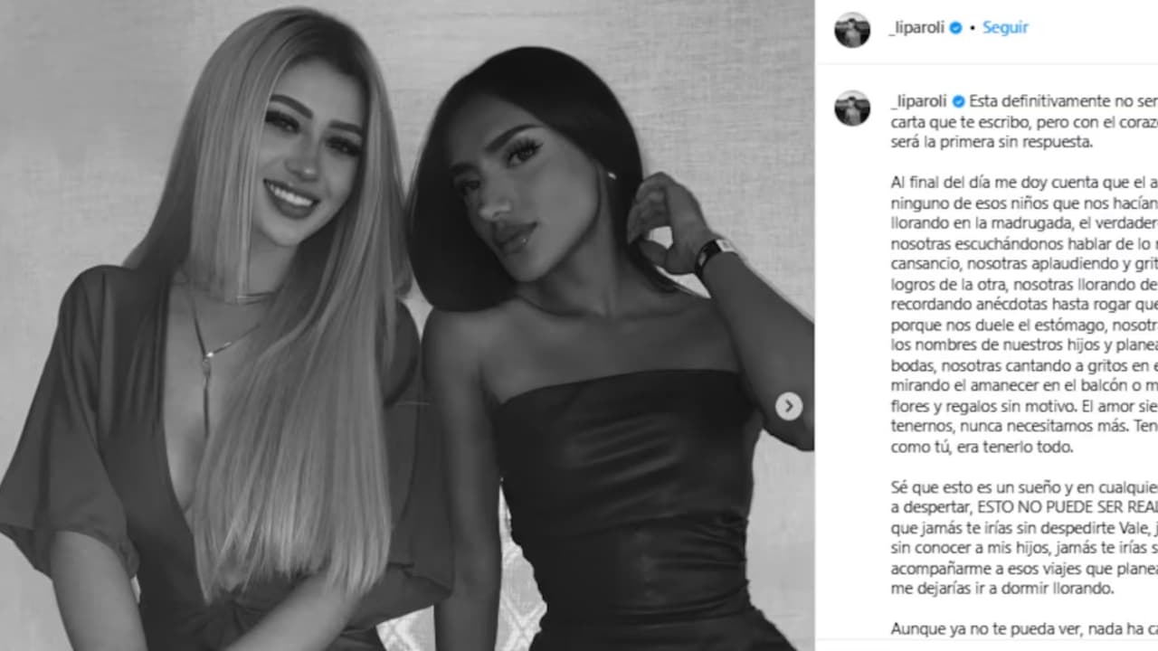 Amiga de Valeria Márquez la despide con carta y se arrepiente.