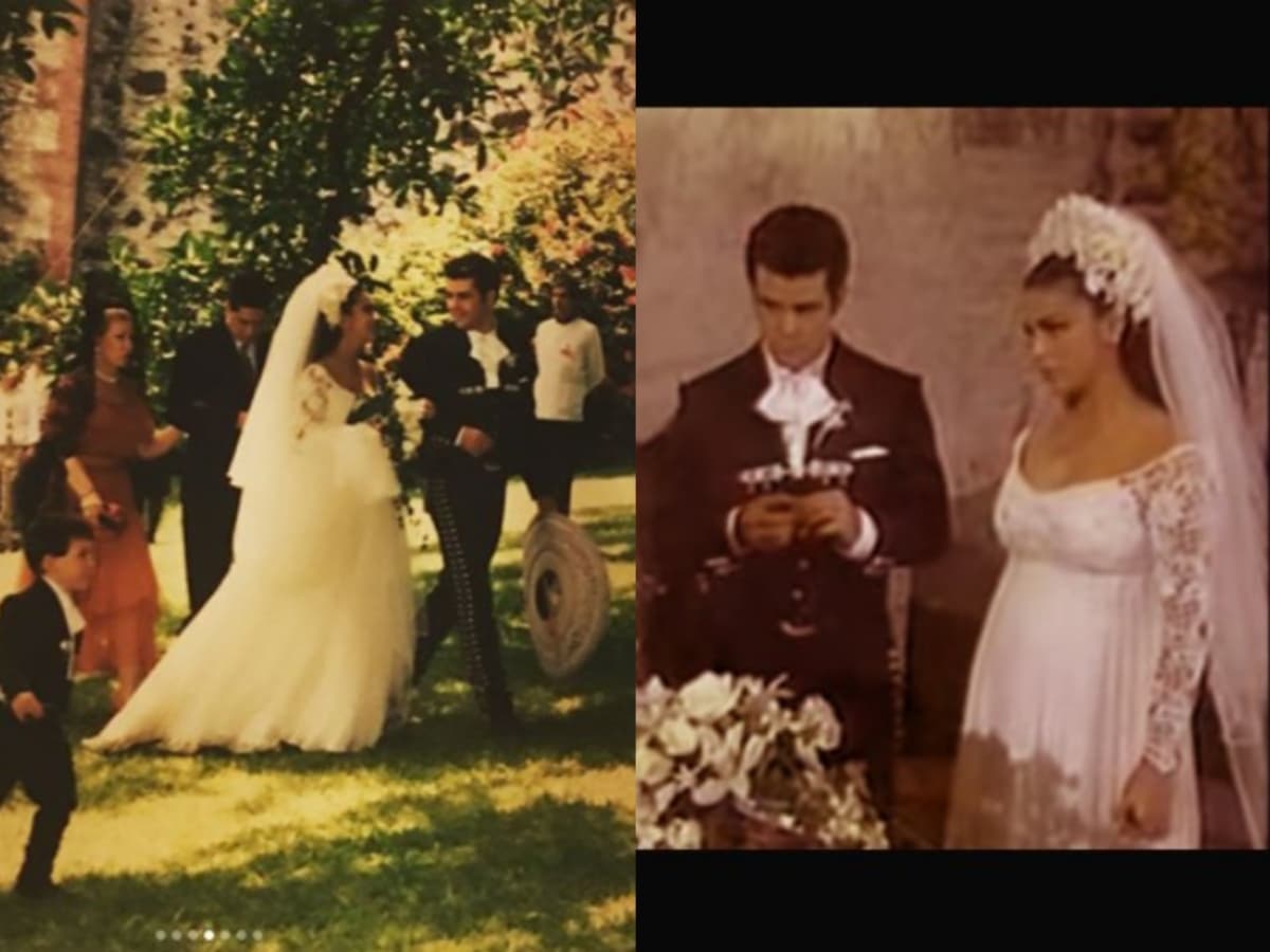 Biby Gaytán y Eduardo Capetillo tuvieron una boda de ensueño en junio de 1994 en el Palacio del Marqués, en el estado de Morelos. El día del enlace, la actriz lució algunos meses de embarazo.