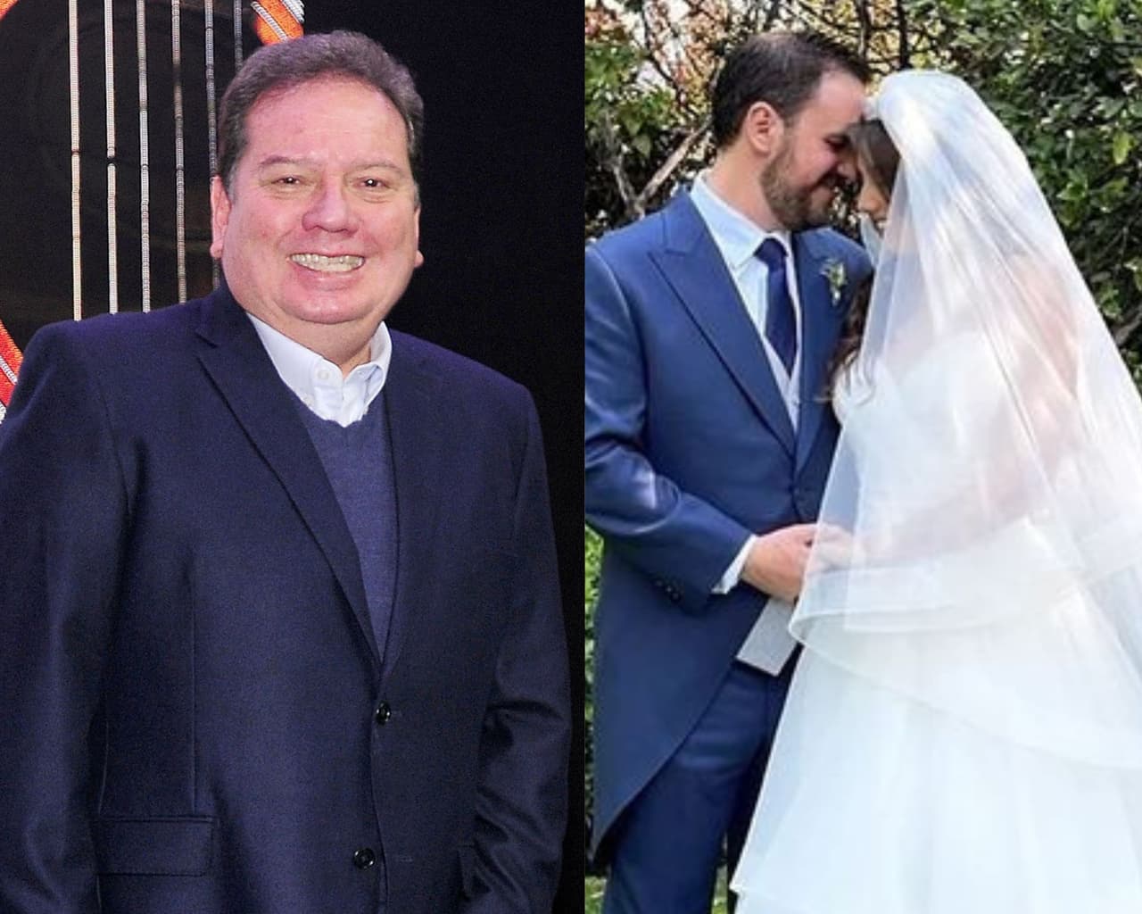 El conductor y cantante entregó a su hija en el altar.