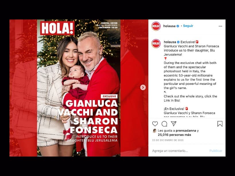 La revelación la realizaron a través de las páginas de la revista ‘¡HOLA! USA’, donde por primera vez protagonizaron su primera fotografía familiar.