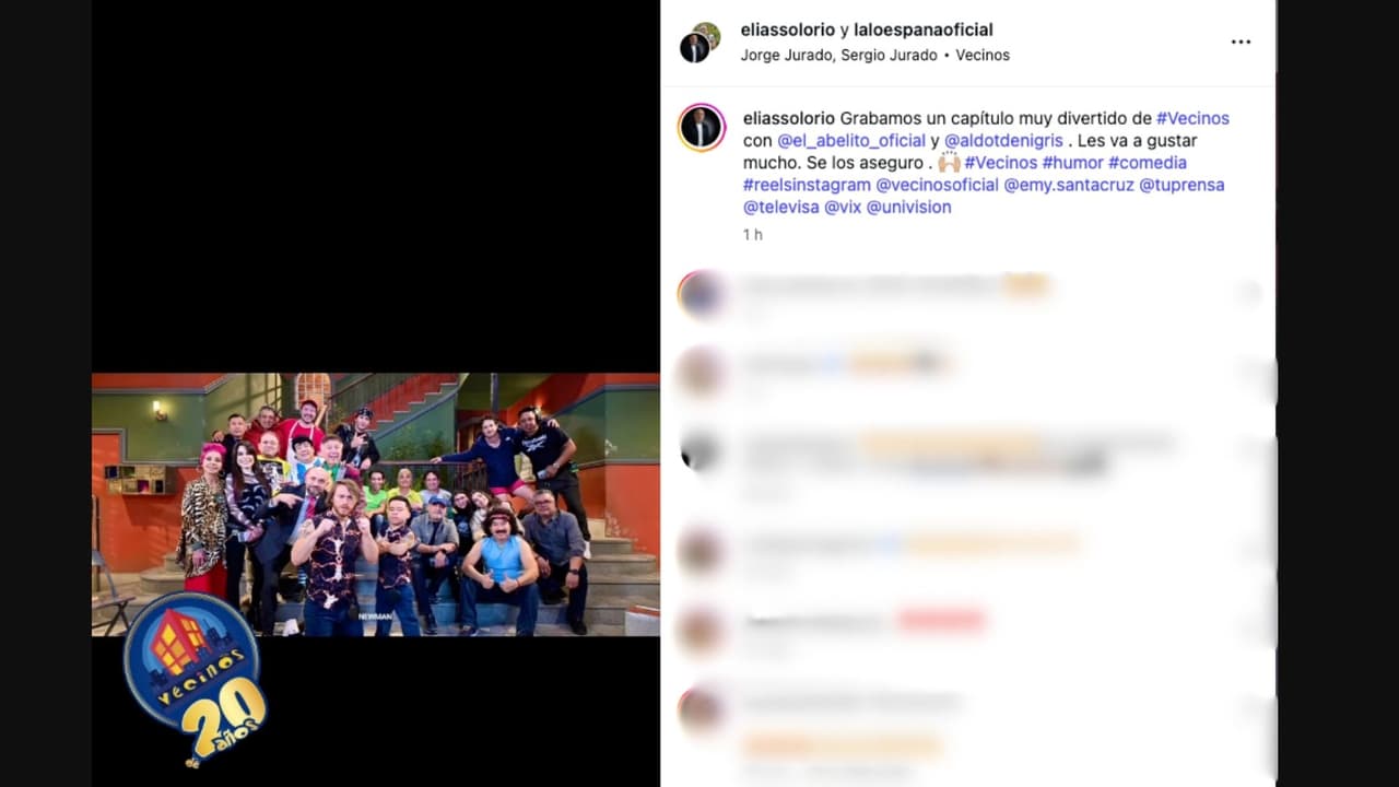 Aldo de Nigris y Abelito graban episodio para la nueva temporada de 'Vecinos'