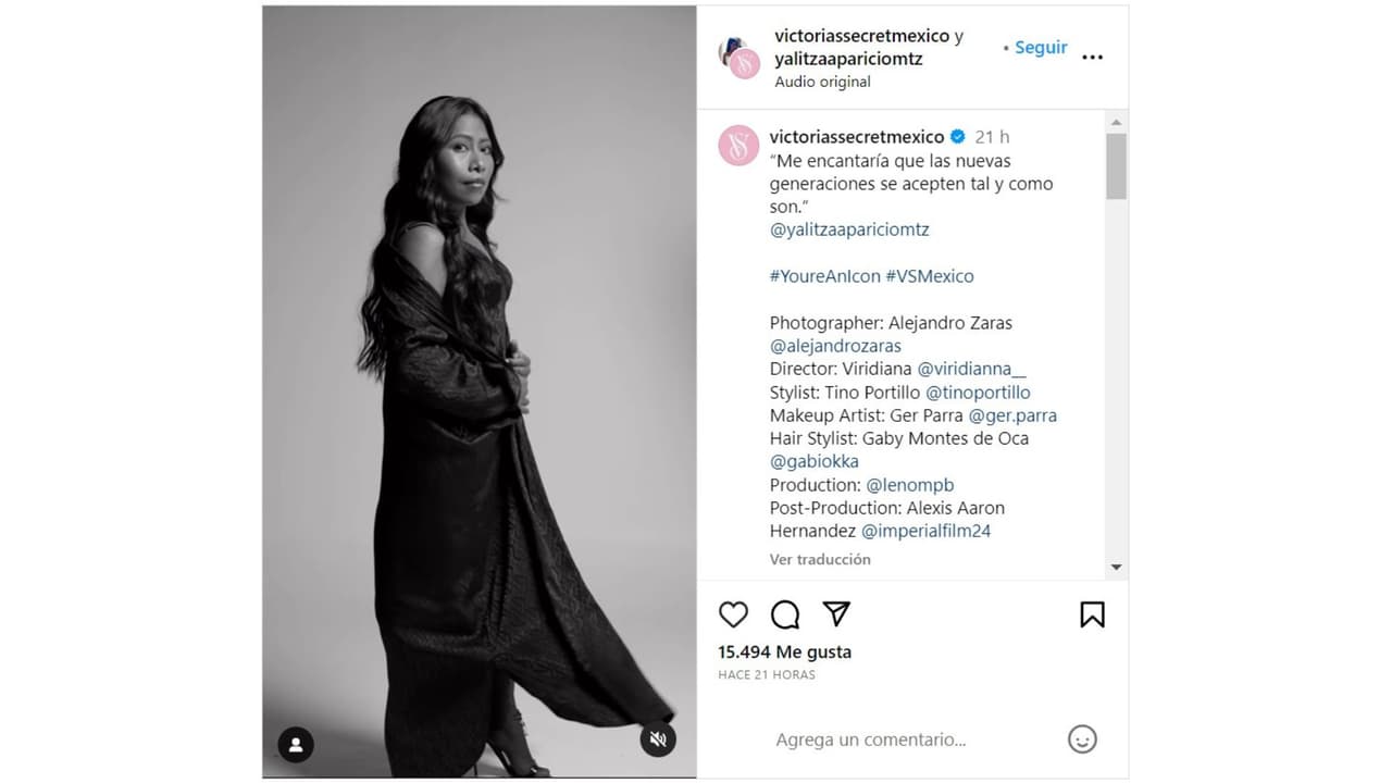Yalitza Aparicio posa para Victoria's Secret.