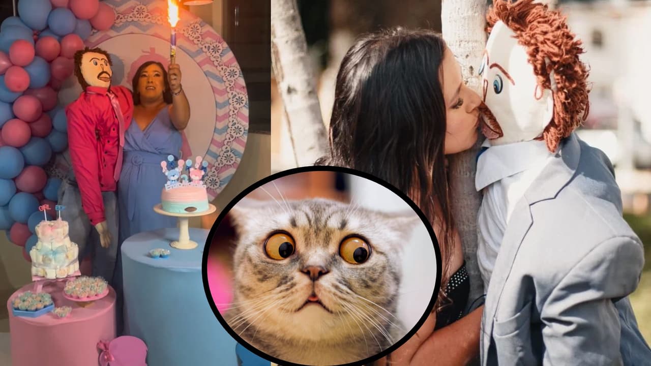 Pareja en Brasil celebra peculiar gender reveal, 'esperan' una niña de trapo.