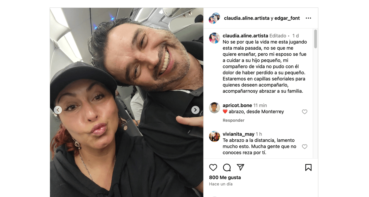 Muere el actor mexicano Edgar Font y así lo despide su esposa