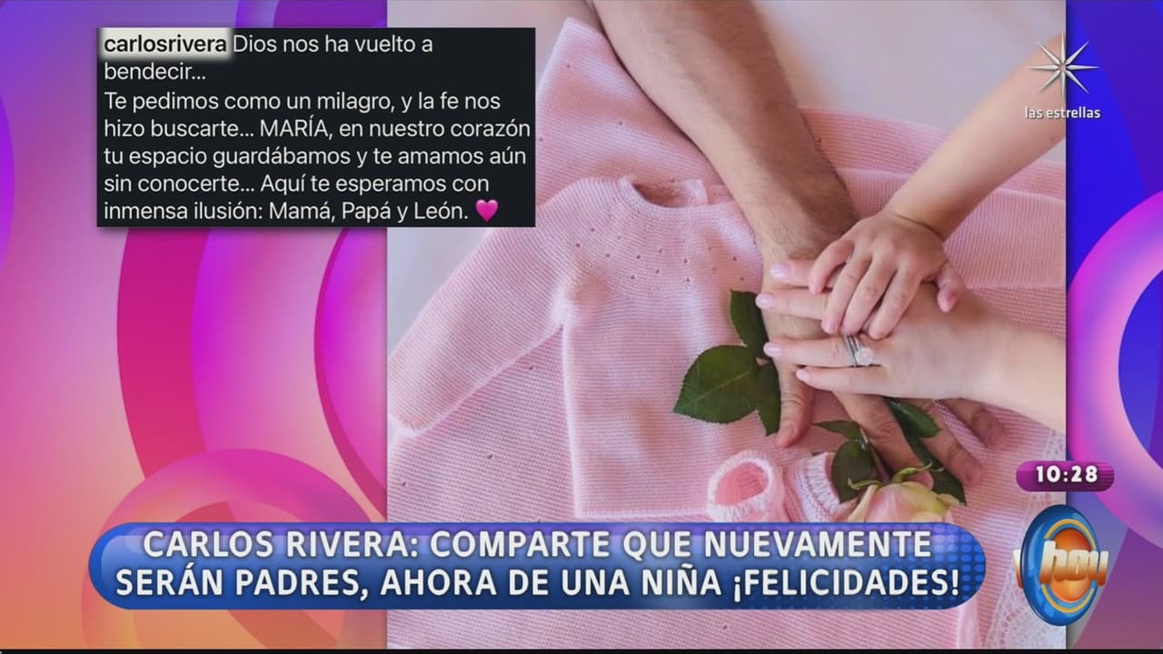 Carlos Rivera y Cynthia Rodríguez anuncian un embarazo.