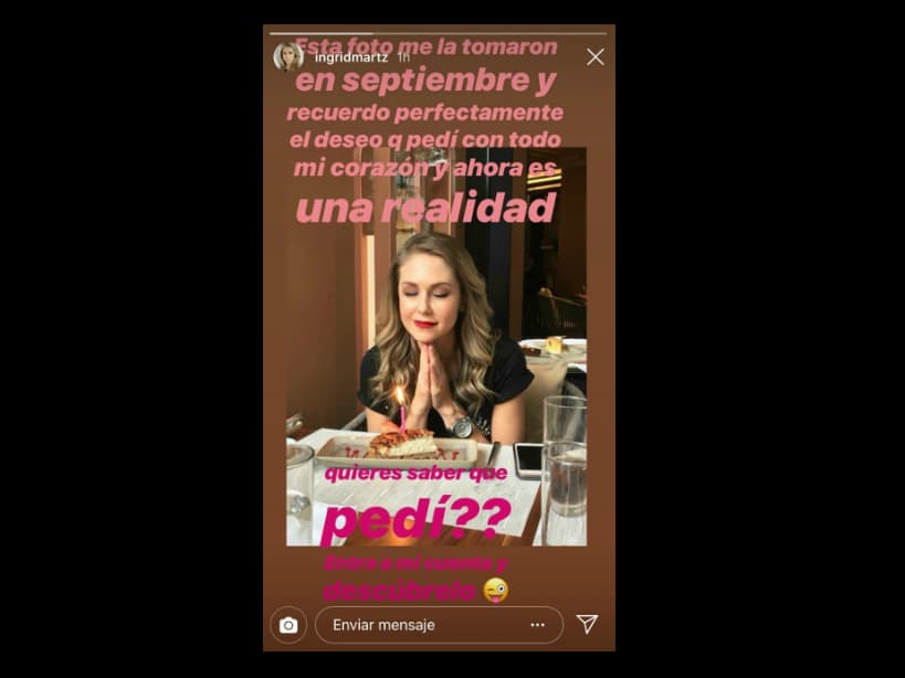 Ingrid Martz pidió el deseo más importante de su vida