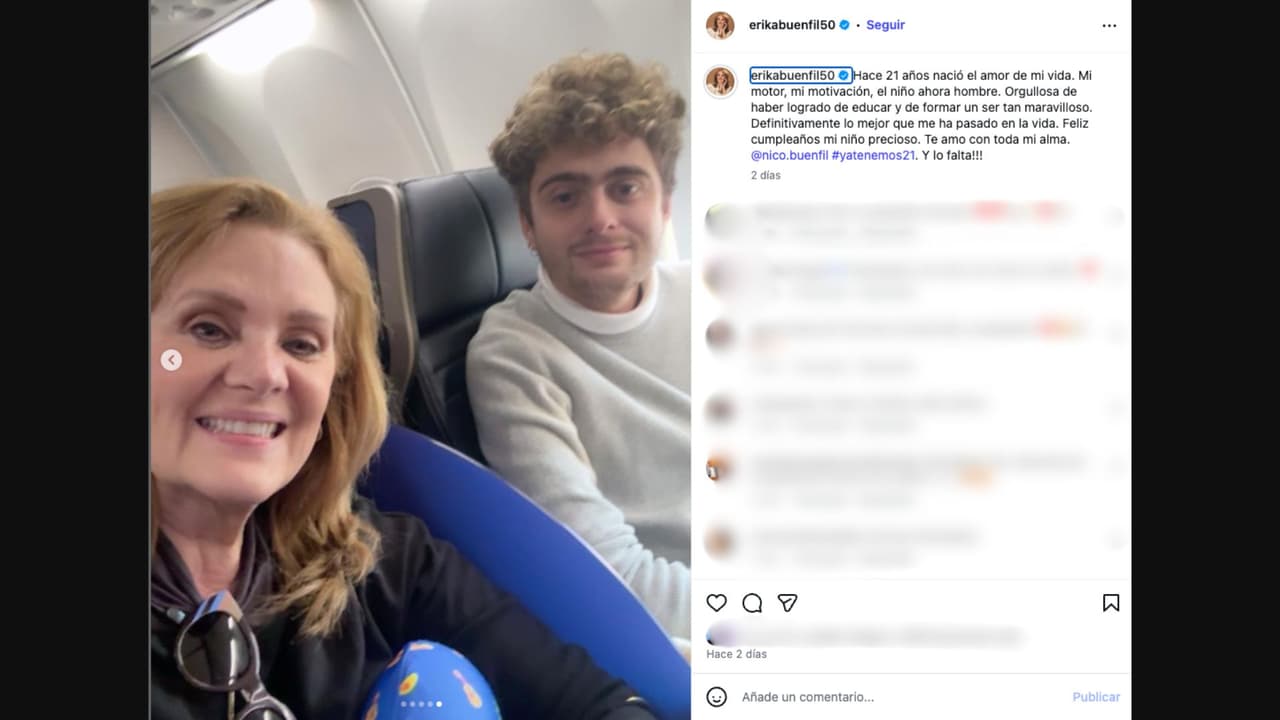 Erika Buenfil dedica emotivo mensaje de cumpleaños a su hiji Nicolás