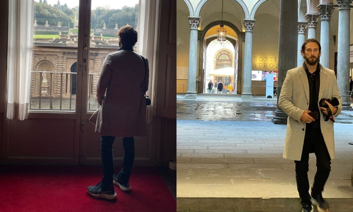 Humberto Zurita y su primogénito está de visita en Florencia